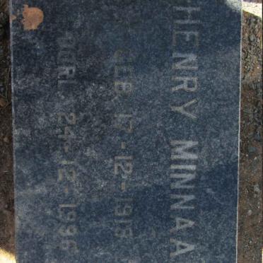 MINNAAR Henry 1918-1996