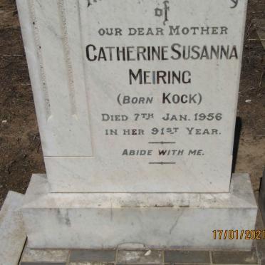 MEIRING Catherine Susanna nee KOCK -1956
