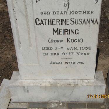 MEIRING Catherine Susanna nee KOCK -1956