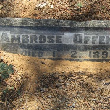 OFFENWANGER M. Ambrose -1898 :: MALL M. Johanna -1899