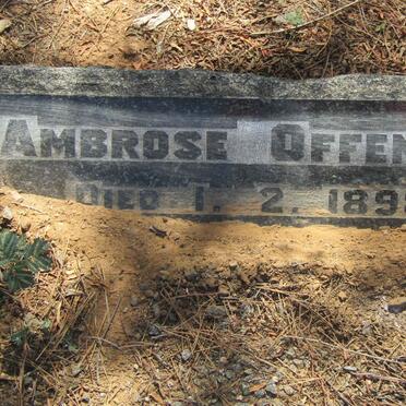 OFFENWANGER M. Ambrose -1898 :: MALL M. Johanna -1899