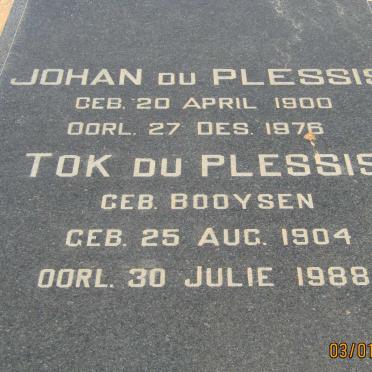 PLESSIS Johan, du 1900-1976 &amp; Tok BOOYSEN 1904-1988