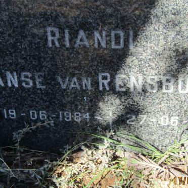 RENSBURG Riandi, Janse van 1984-1984