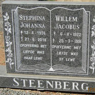STEENBERG Willem Jacobus  1922-1991 &amp; Stephina Johanna 1936-2018