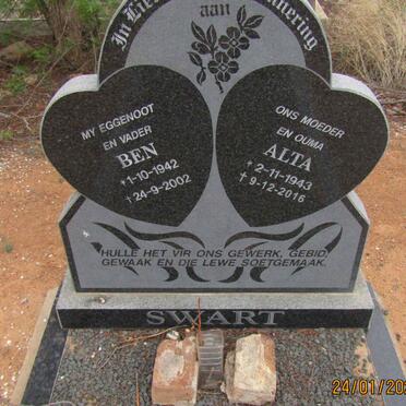 SWART Ben 1942-2002 &amp; Alta 1943-2016