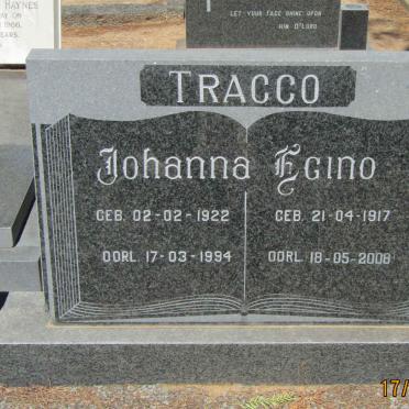 TRACCO Igino 1917-2008 &amp; Johanna 1922-1994