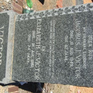 VICTOR Jacobus J. -1949 &amp; Elizabeth J. -1967