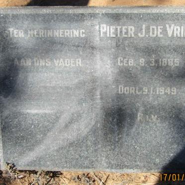 VRIES Pieter J, de 1885-1949