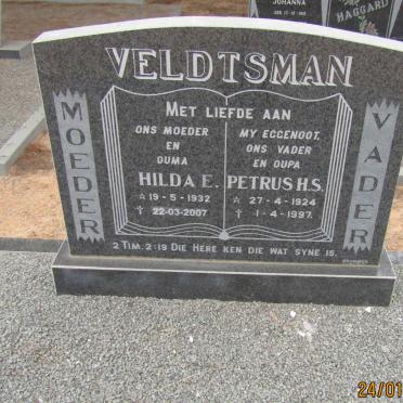 VELDTSMAN Petrus H.S. 1924-1997 &amp; Hilda E. 1932-2007