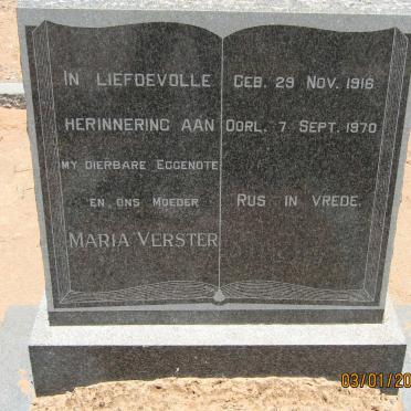 VERSTER Maria 1916-1970