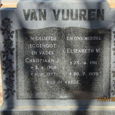 VUUREN Christiaan J., van 1908-1977 &amp; Elizabeth M. 1911-1979
