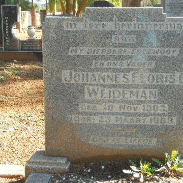 WEIDEMAN Johannes Floris C. 1903-1963