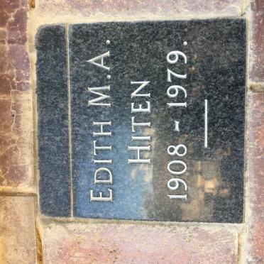 HITEN Edith M.A. 1908-1979