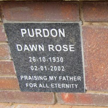 PURDON Dawn Rose 1930-2002