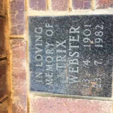 WEBSTER Trix 1901-1982