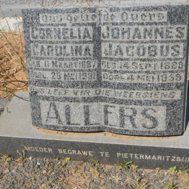 ALLERS Johannes Jacobus 1889-1959 &amp; Cornelia Caroline 1887-1981