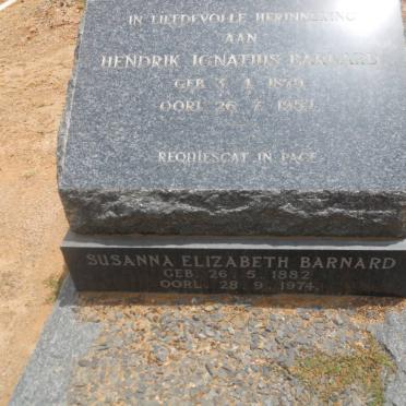 BARNARD Hendrik Ignatius 1879-1952 &amp; Susanna Elizabeth 1882-1974