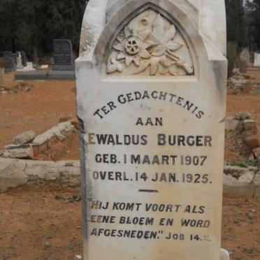 BURGER Ewaldus 1907-1925