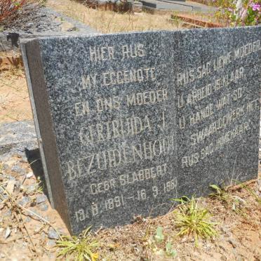 BEZUIDENHOUT Gertruida J. nee SLABBERT 1891-1963