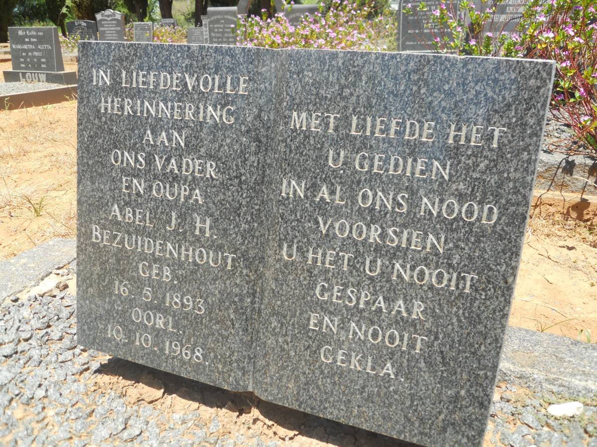 BEZUIDENHOUT Abel J.H. 1893-1968