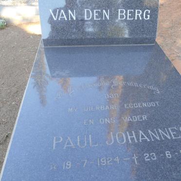 BERG Paul Johannes, van den 1924-1997