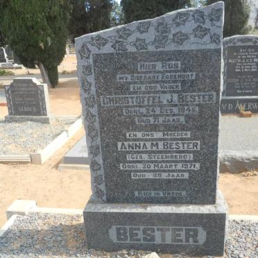 BESTER Christoffel J. -1945 &amp; Anna M. STEENBERG -1971