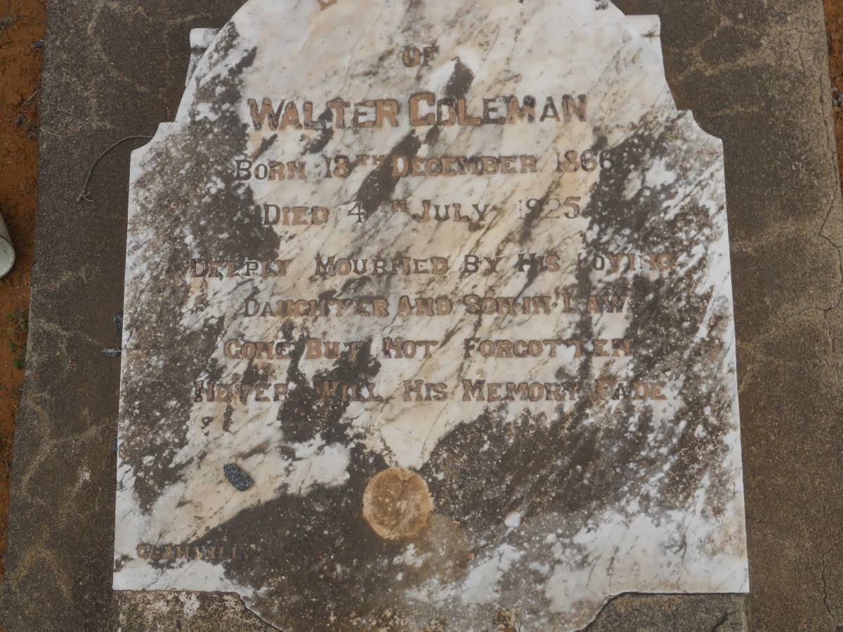 COLEMAN Walter 1866-1925