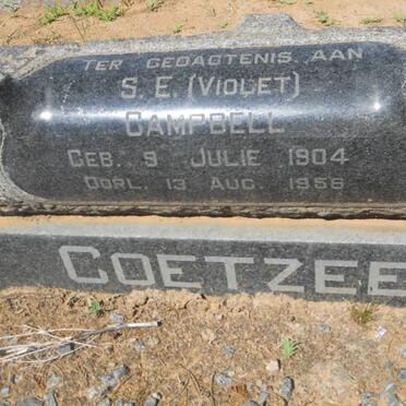 COETZEE S.E. nee CAMPBELL 1904-1956