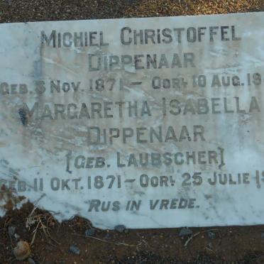 DIPPENAAR Michiel Christoffel 1871-1940 &amp; Margaretha Isabella LAUBSCHER 1871-1918