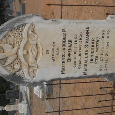 DIPPENAAR Matthys Jacobus P. 1852-1926 &amp; Magdalena Susanna SMITH 1853-1930