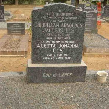 ELS Christiaan Arnoldus Jacobus 1901-1966 &amp; Aletta Johanna 1901-1980