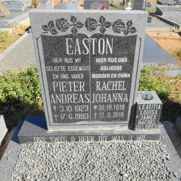 EASTON Pieter Andreas 1923-1993 &amp; Rachel Johanna 1918-2016