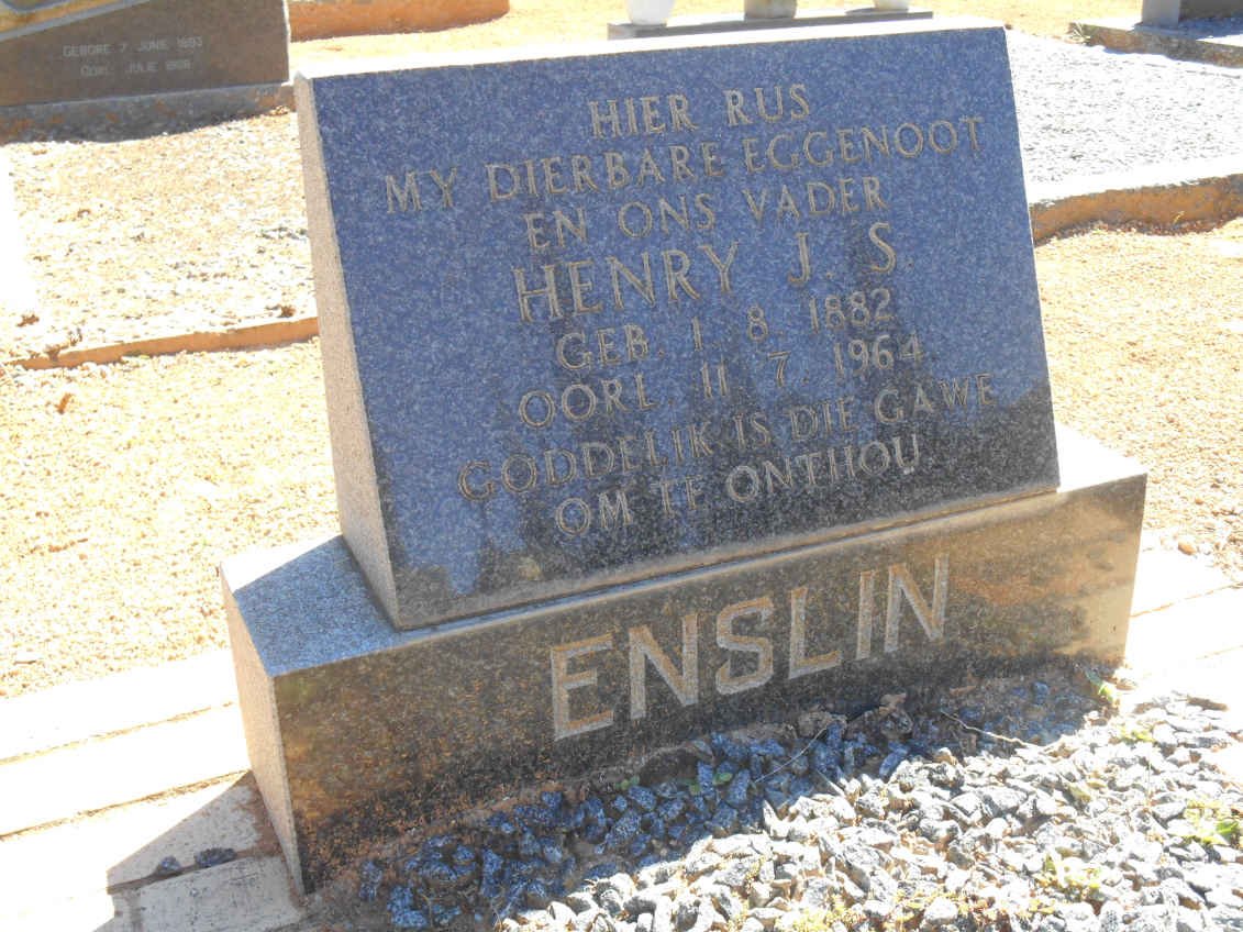 ENSLIN Henry J.S. 1882-1964