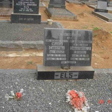 ELS Christoffel J. 1911-1965 &amp; Maria Christina MARAIS 1920-1991