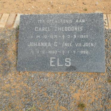 ELS Carel Theodoris 1871-1960 &amp; Johanna C. VILJOEN 1903-1982