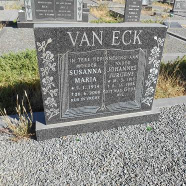 ECK Johannes Jurgens, van 1910-1985 &amp; Susanna Maria 1914-2006