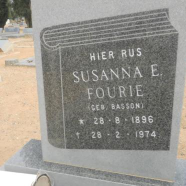 FOURIE Susanna E. nee BASSON 1896-1974
