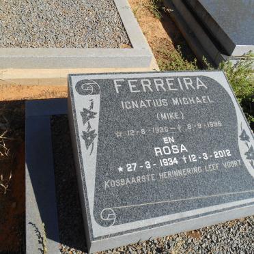FERREIRA Ignatius Michael 1930-1996 &amp; Rosa 1934-2012