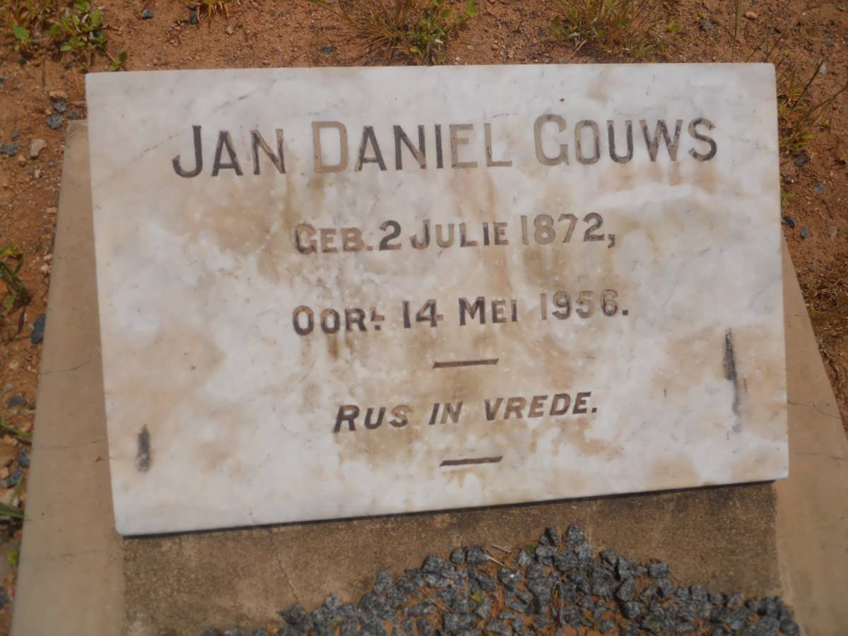 GOUWS Jan Daniel 1872-1956