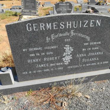 GERMESHUIZEN Henry Robert James 1911-1993 &amp; Anna Johanna Susanna GEEL 1914-2000