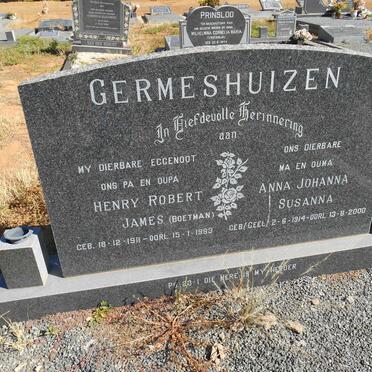 GERMESHUIZEN Henry Robert James 1911-1993 &amp; Anna Johanna Susanna GEEL 1914-2000
