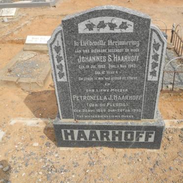 HAARHOFF Johannes S. 1863-1943 &amp; Petronella J. DU PLESSIS 1869-1955