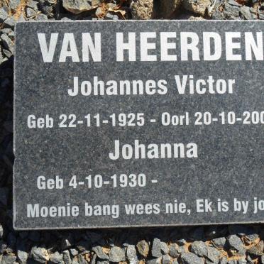 HEERDEN Johannes Victor, van 1925-2008 &amp; Johanna 1930-