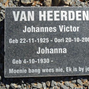 HEERDEN Johannes Victor, van 1925-2008 &amp; Johanna 1930-