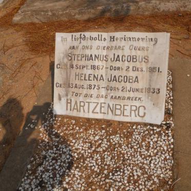 HARTZENBERG Stephanus Jacobus 1867-1951 &amp; Helena Jacoba 1875-1933