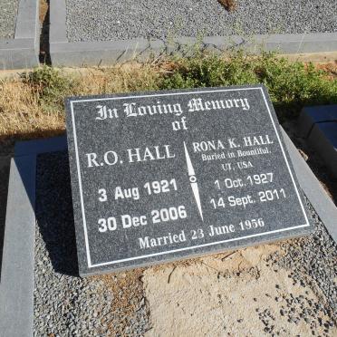HALL R.O. 1921-2006 &amp; Rona K. 1927-2011