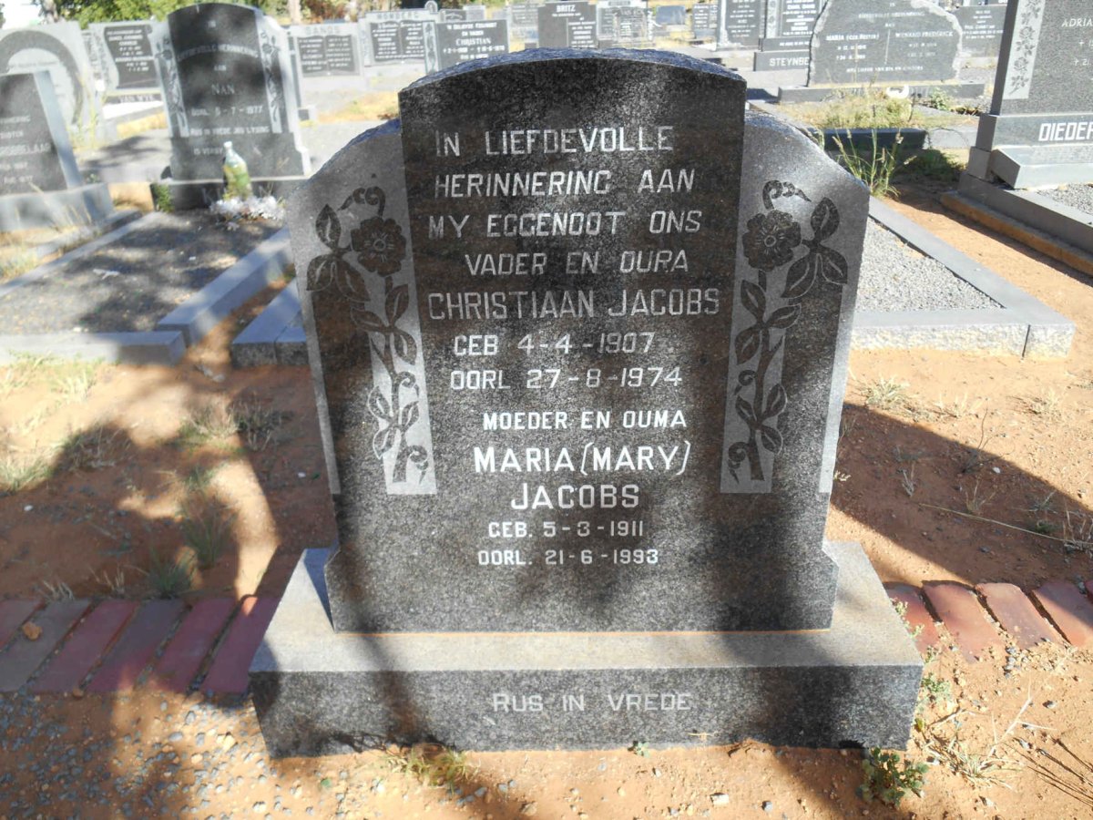 JACOBS Christiaan 1907-1974 &amp; Maria 1911-1993