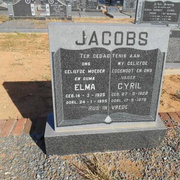JACOBS Cyril 1922-1978 &amp; Elma 1925-1995