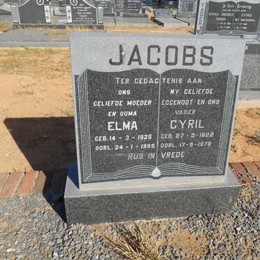 JACOBS Cyril 1922-1978 &amp; Elma 1925-1995