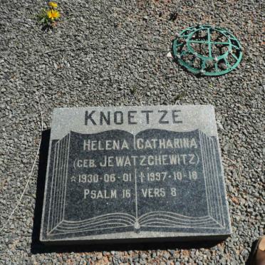 JEWATZCHEWITZ Pieter 1903-1977 &amp; Anna M.S. MOSTERT :: KNOETZE Helena Catharina nee JEWATZCHEWITZ 1930-1997